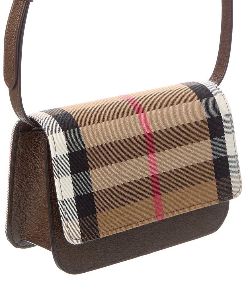 Burberry Burberry Madison Check Canvas & Leather Crossbody