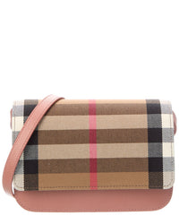 Burberry Burberry Madison Check Canvas & Leather Crossbody