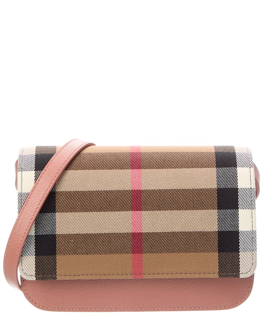 Burberry Burberry Madison Check Canvas & Leather Crossbody
