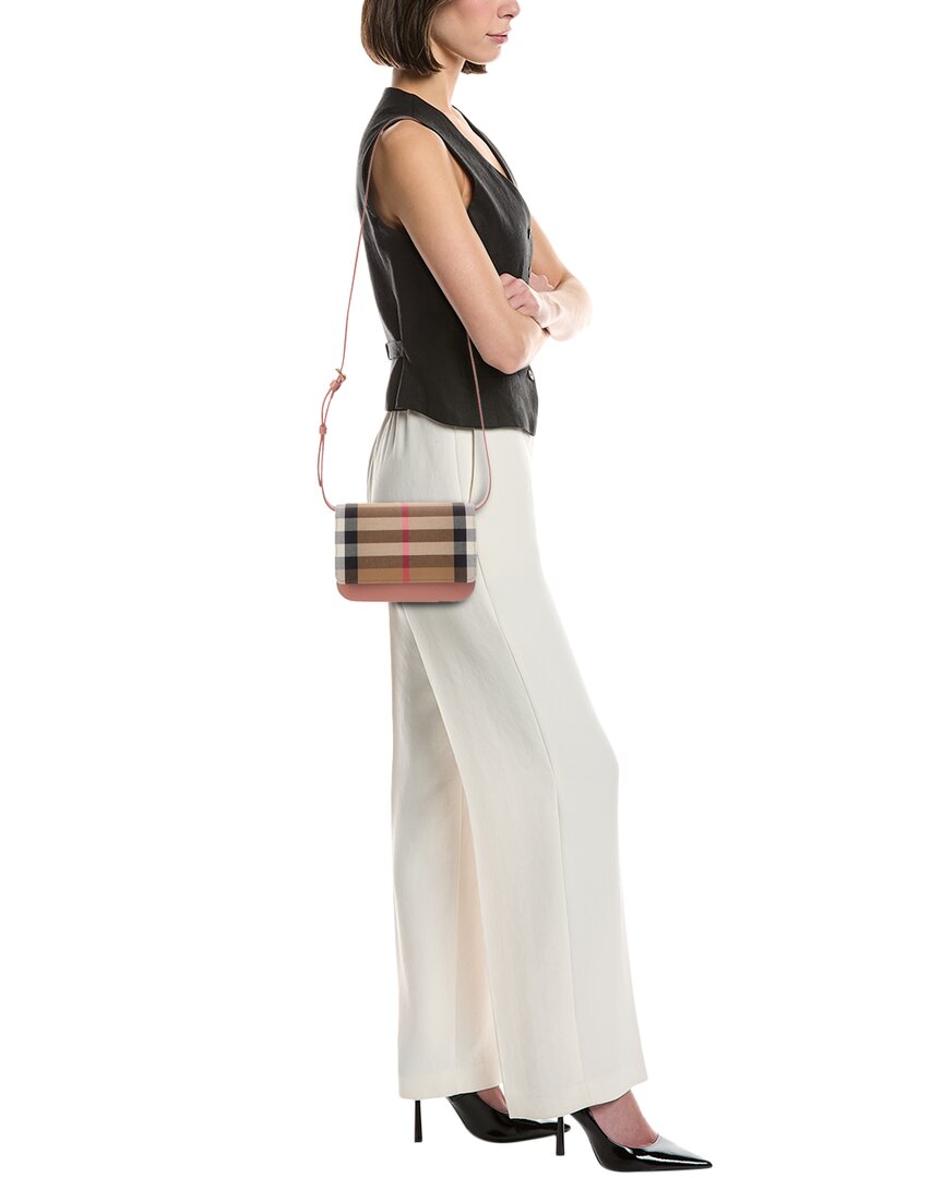 Burberry Burberry Madison Check Canvas & Leather Crossbody