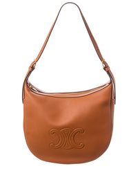 CELINE Celine Heloise Triomphe Medium Leather Hobo Bag