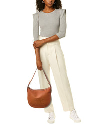 CELINE Celine Heloise Triomphe Medium Leather Hobo Bag