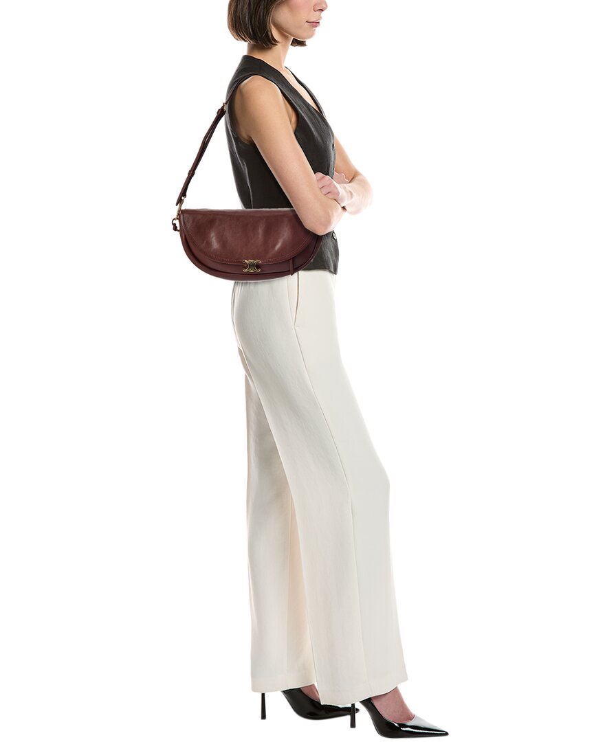Celine Half Moon Little Leather Shoulder Bag