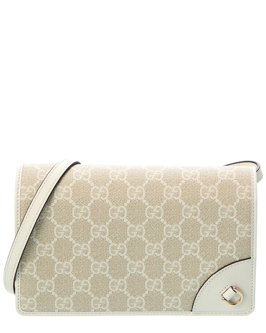 Gucci Gucci Gg Emblem Super Mini Gg Supreme Canvas & Leather Shoulder Bag