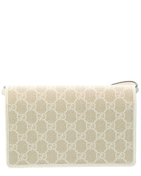 Gucci Gucci Gg Emblem Super Mini Gg Supreme Canvas & Leather Shoulder Bag