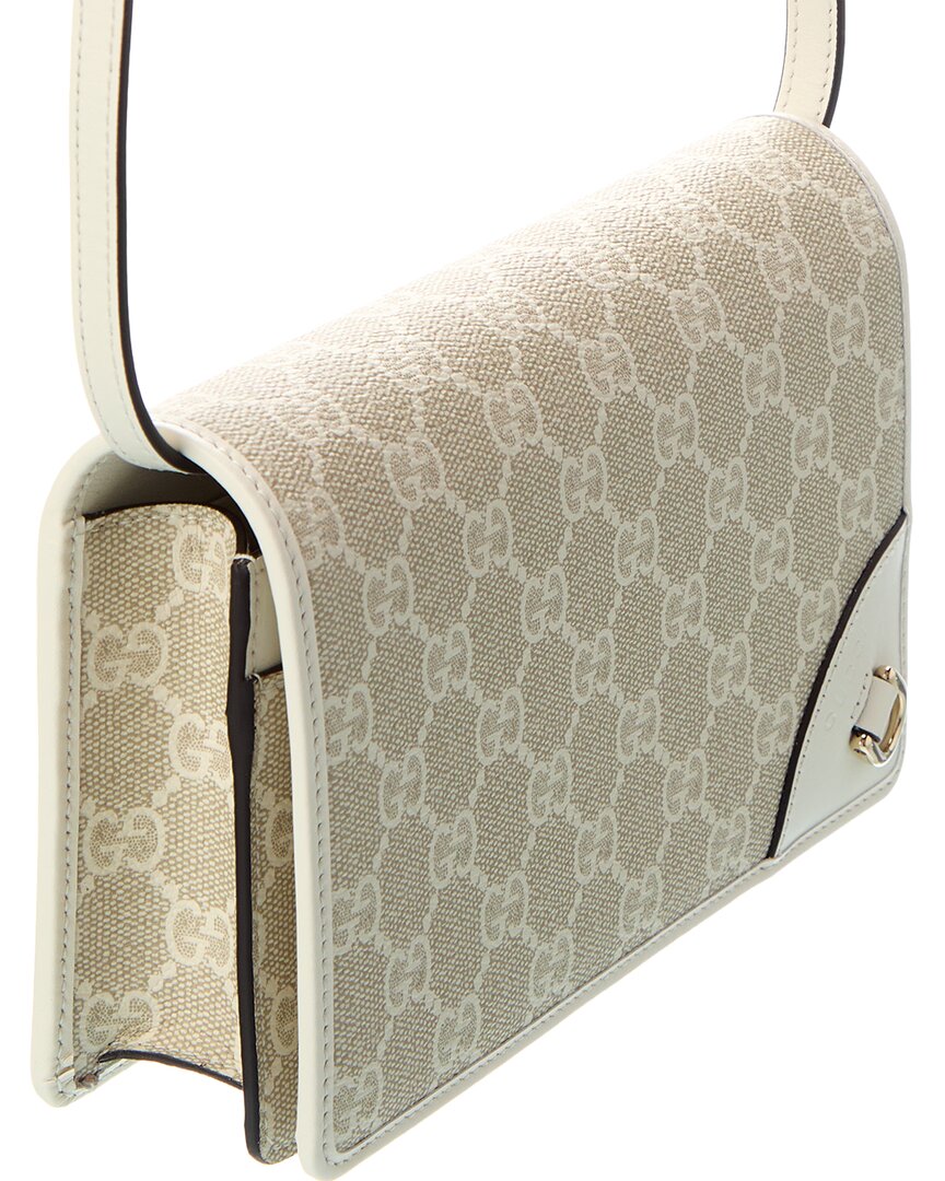Gucci Gucci Gg Emblem Super Mini Gg Supreme Canvas & Leather Shoulder Bag