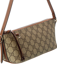 Gucci Gg Emblem Small Gg Supreme Canvas & Leather Shoulder Bag