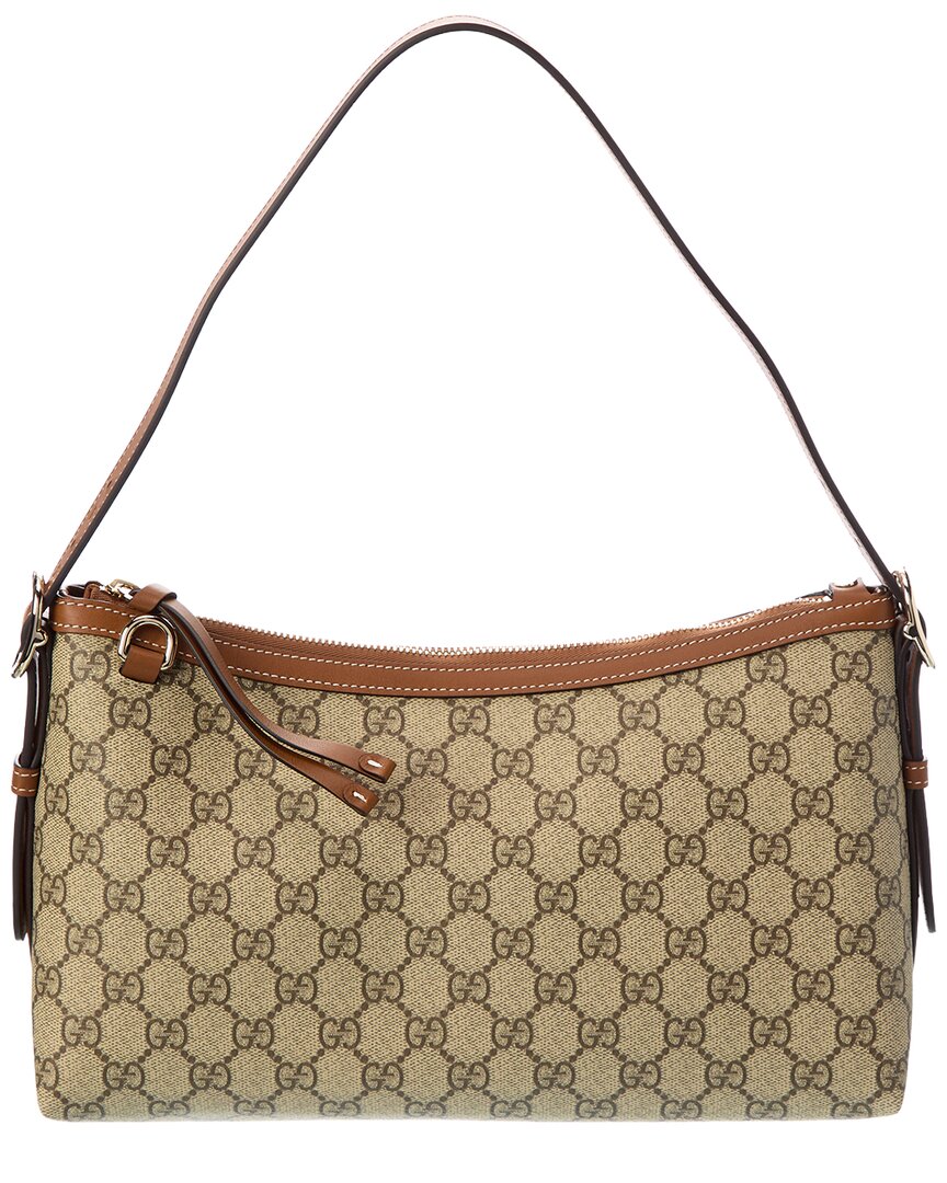 Gucci Gucci Gg Supreme Canvas & Leather Shoulder Bag