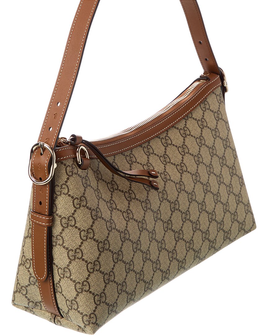 Gucci Gucci Gg Supreme Canvas & Leather Shoulder Bag