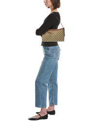 Gucci Gucci Gg Supreme Canvas & Leather Shoulder Bag