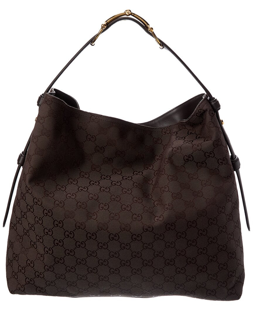 Gucci Beatrix Large Gg Canvas & Leather Tote