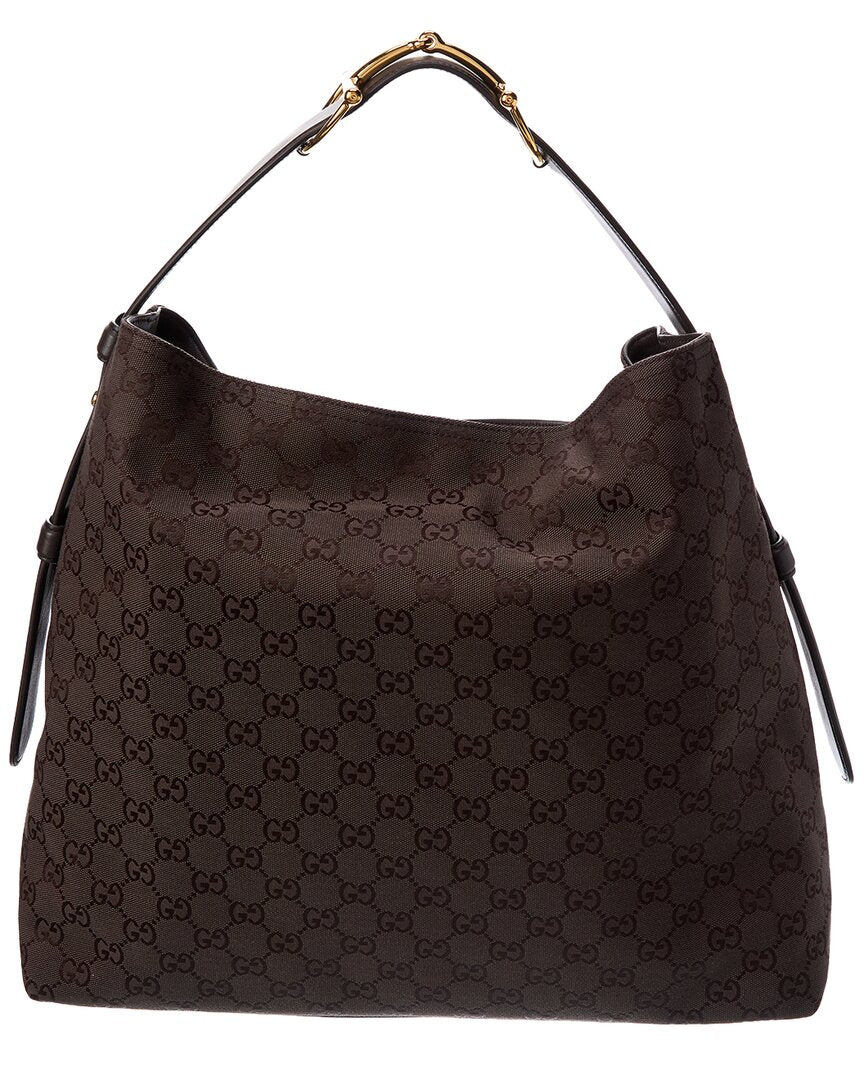 Gucci Beatrix Large Gg Canvas & Leather Tote