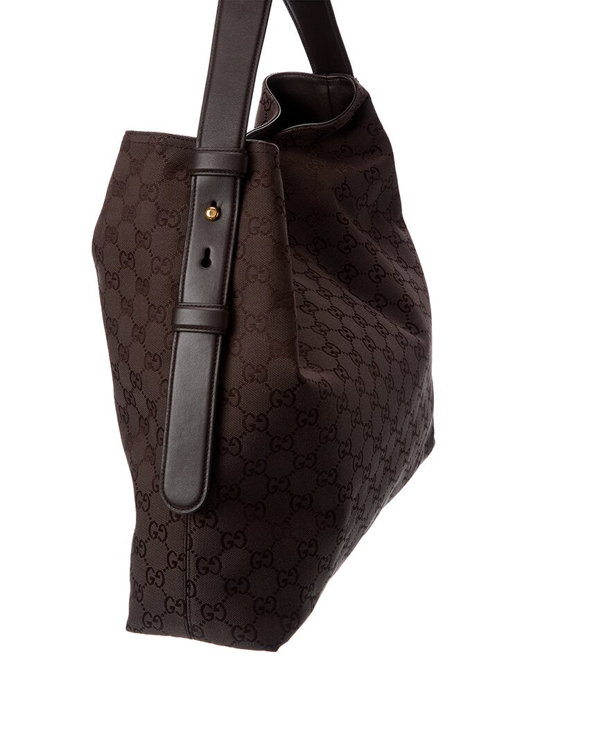 Gucci Beatrix Large Gg Canvas & Leather Tote