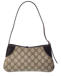 Gucci Gucci Gg Emblem Small Coated Fabric & Leather Shoulder Bag