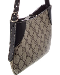 Gucci Gucci Gg Emblem Small Coated Fabric & Leather Shoulder Bag