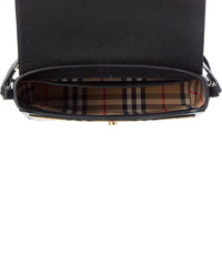 Burberry Note Medium Check Canvas & Leather Shoulder Bag (Authentic Pre-Loved)