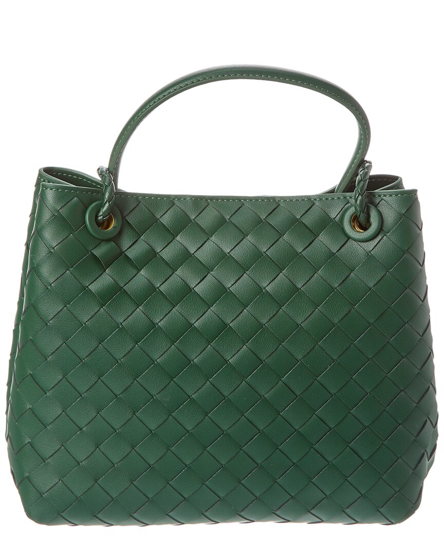Tiffany & Fred Paris Tiffany & Fred Paris Woven Leather Top Handle Messenger Bag
