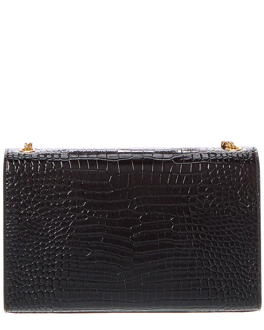 Saint Laurent Saint Laurent Kate Tassel Medium Croc-Embossed Leather Shoulder Bag