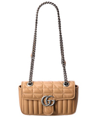 Gucci Gg Marmont Mini Matelasse Leather Shoulder Bag ONE SIZE Beige