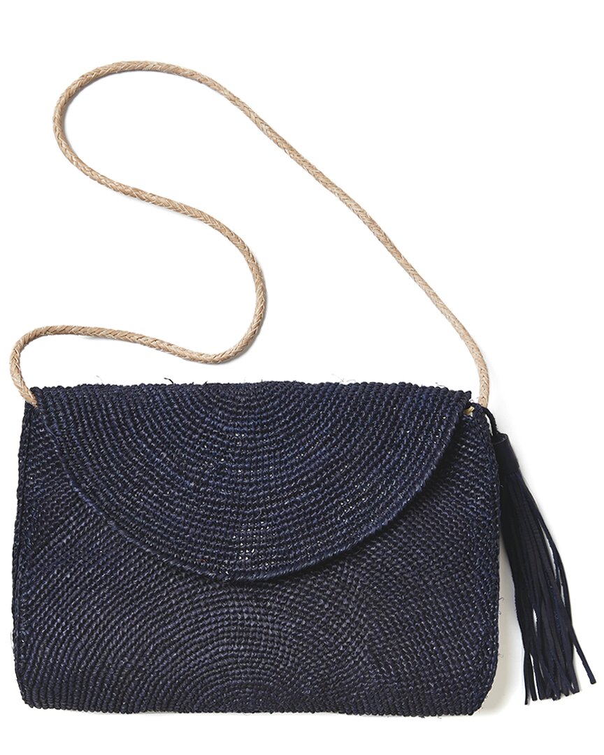 Mar Y Sol Leah Raffia Shoulder Bag ONE SIZE Blue