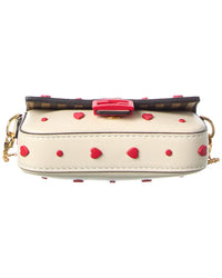 Fendi Embellished Leather Nano Valentine's Charm Bag(Authentic Pre-Loved)