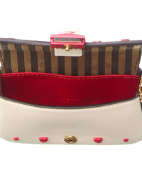Fendi Embellished Leather Nano Valentine's Charm Bag(Authentic Pre-Loved)