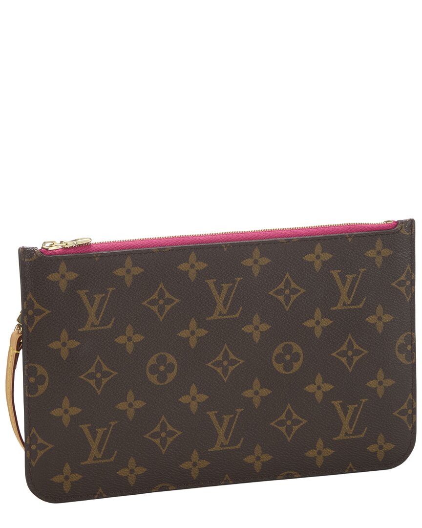 Louis Vuitton Louis Vuitton Pink Monogram Coated Canvas Neverfull Pouch Mm (Authentic Pre-