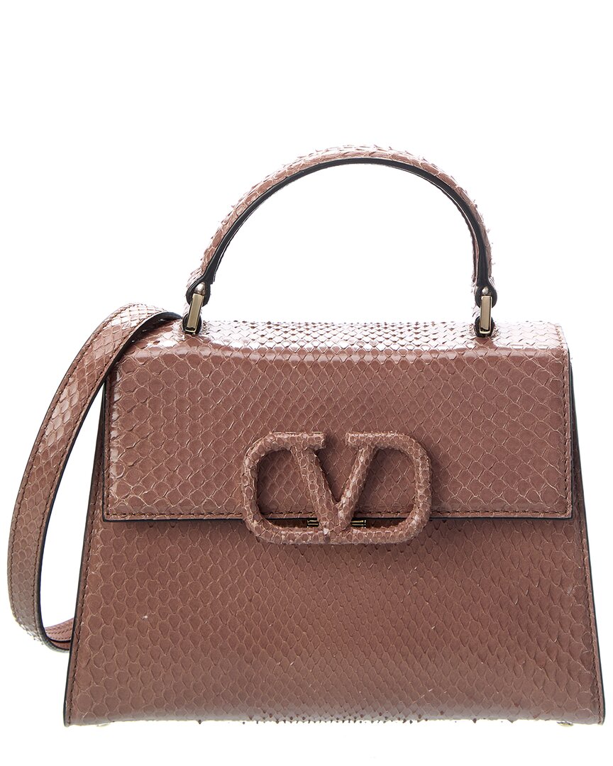 Valentino Vlogo Python Shoulder Bag