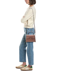 Valentino Vlogo Python Shoulder Bag