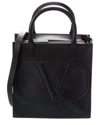 Valentino Vlogo Leather Tote