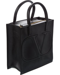 Valentino Vlogo Leather Tote