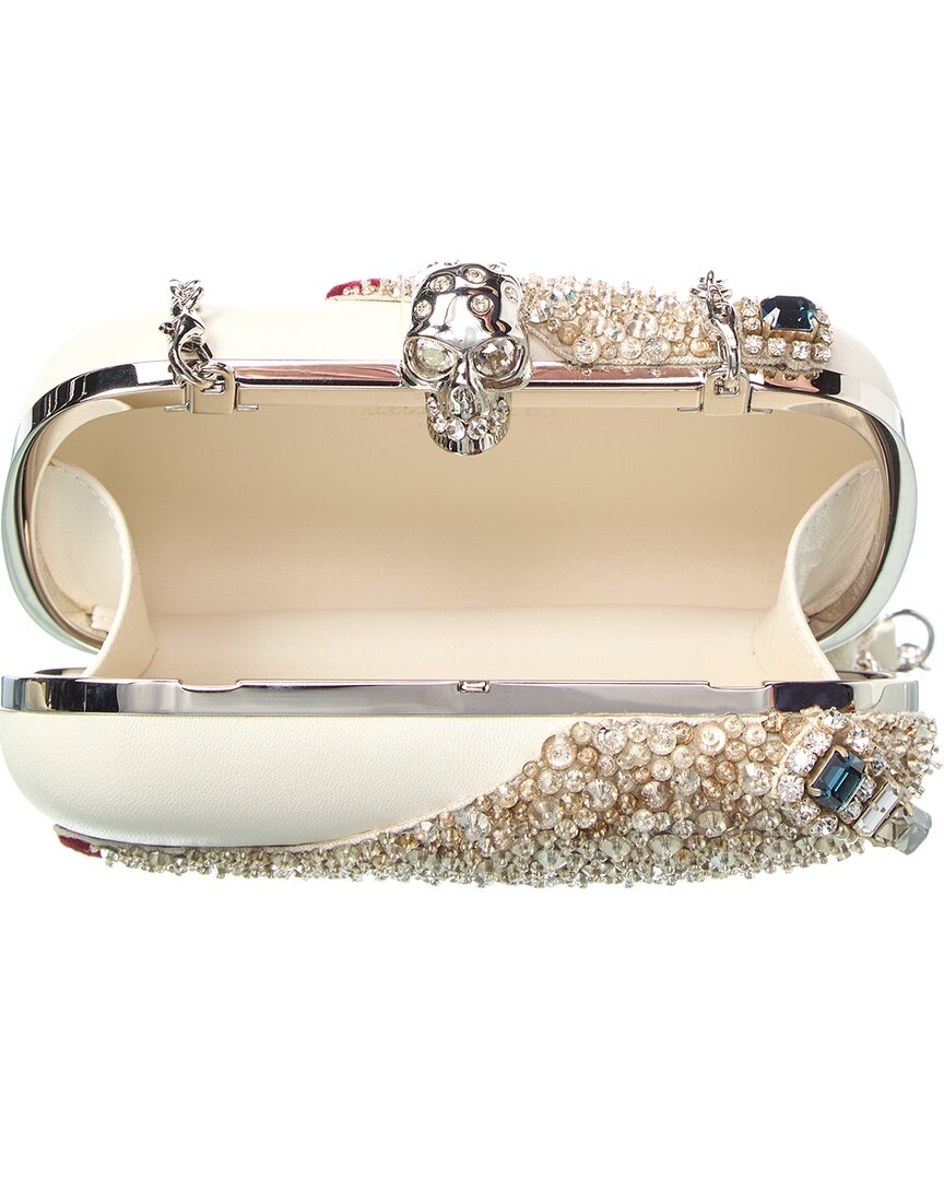 Alexander Mcqueen Embellished Hand Leather Skull Clutch (Authentic Pre-Loved)