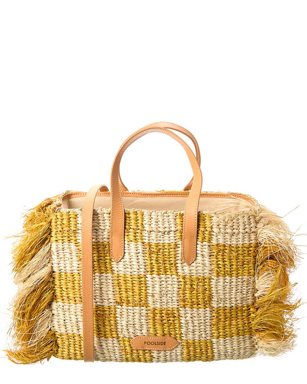 Poolside The Tropical Fringe Straw Tote