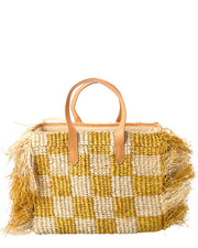 Poolside The Tropical Fringe Straw Tote