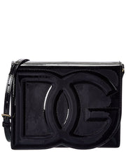 Dolce & Gabbana Logo Patent Shoulder Bag