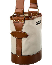 Isabel Marant Canvas & Leather Shoulder Bag