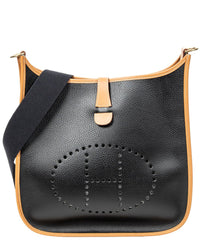 Hermès Hermès Black/Natural Ardennes Leather Bicolor Evelyne I, Never Carried