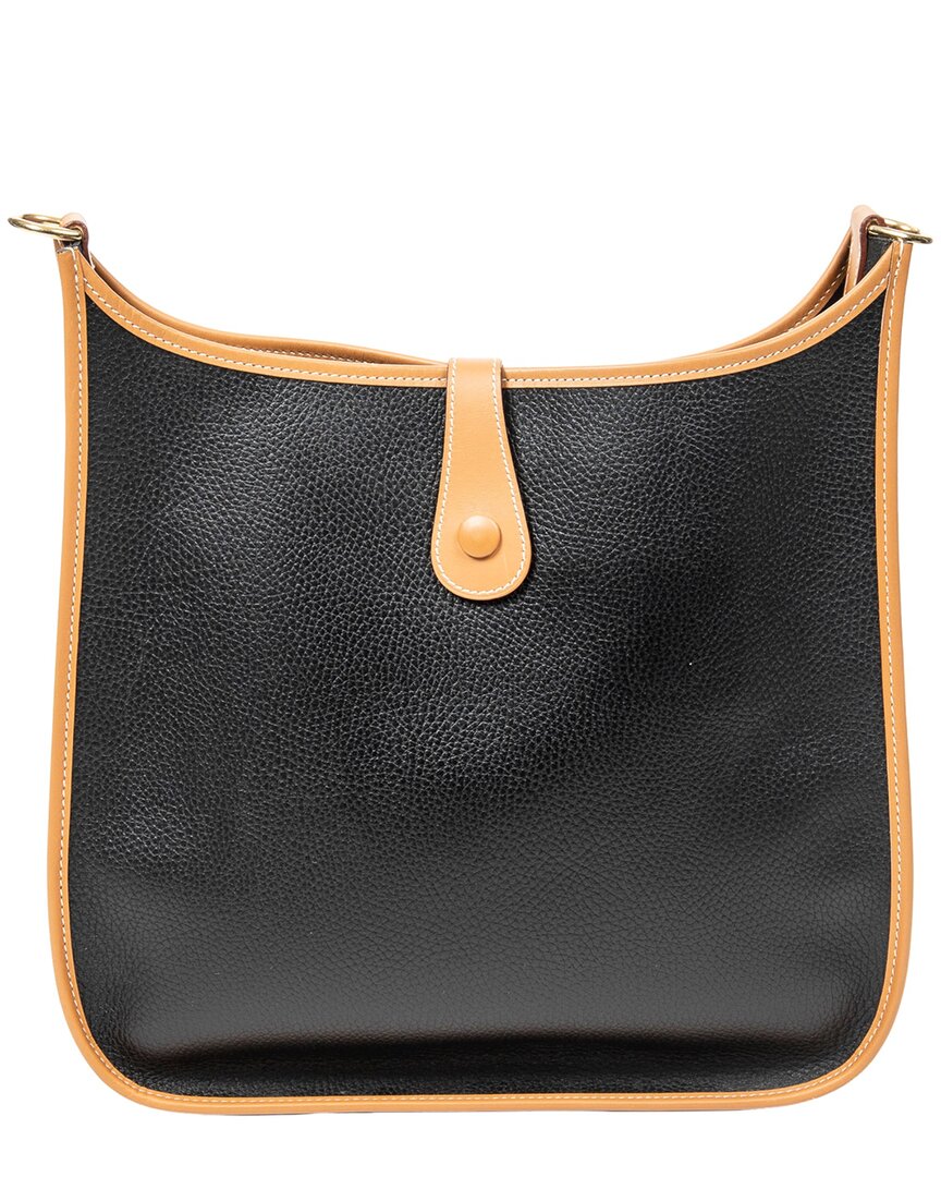 Hermès Hermès Black/Natural Ardennes Leather Bicolor Evelyne I, Never Carried