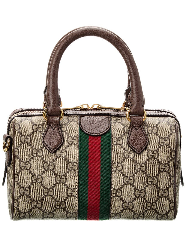 Gucci Ophidia Gg Mini Top Handle Gg Supreme Canvas & Leather Bag
