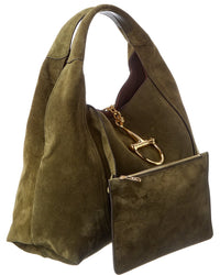 Gucci Softbit Maxi Suede Shoulder Bag