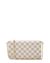 Louis Vuitton Pre-Owned Louis Vuitton Pink Damier Azur Coated Canvas Pochette Felicie (Authentic Pre-