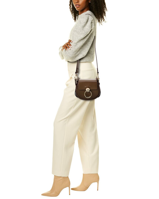 Chloé Tess Small Leather & Suede Shoulder Bag