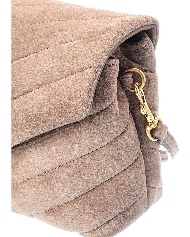 Saint Laurent Loulou Toy Suede & Leather Shoulder Bag