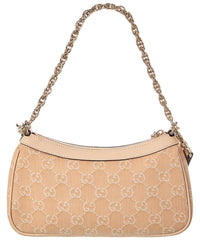 Gucci Small Medium Gg Denim & Leather Shoulder Bag