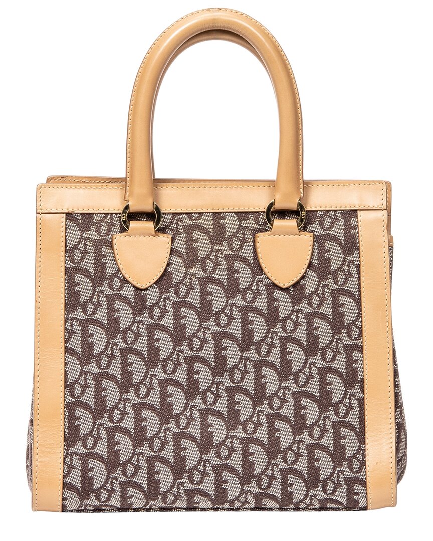 Dior Dior Beige Diorissimo Canvas Trotter Front Pocket Tote (Authentic Pre-Loved)