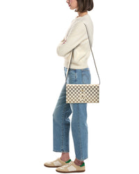 Valentino By Mario Valentino Lena Monogram Leather Shoulder Bag