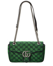 Gucci Gg Marmont Small Gg Canvas & Leather Shoulder Bag