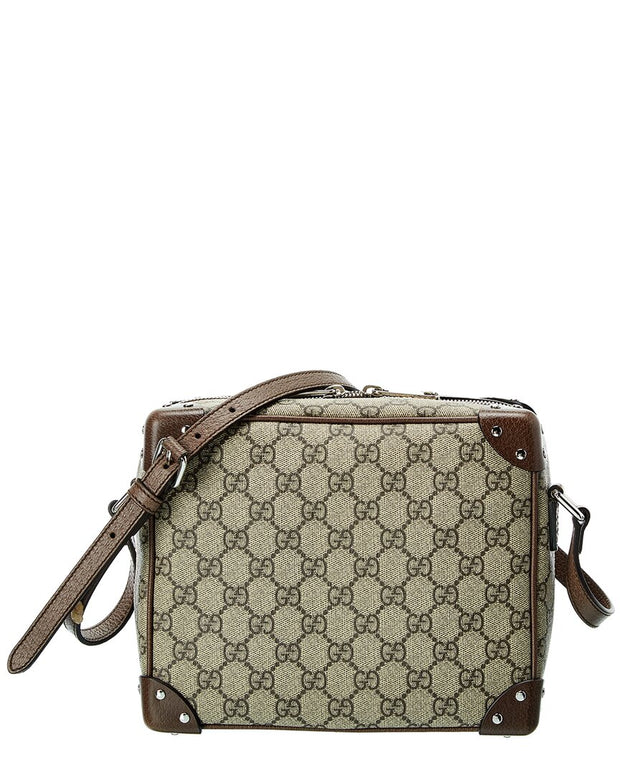 Gucci Gg Supreme Canvas & Leather Shoulder Bag