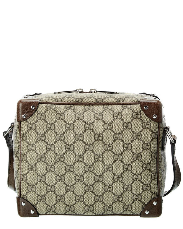Gucci Gg Supreme Canvas & Leather Shoulder Bag