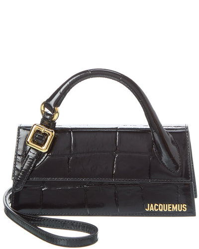Jacquemus Le Chiquito Long Boucle Croc-Embossed Leather Shoulder Bag